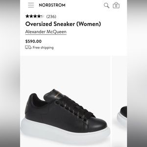 Black Alexander McQueen (unisex) 7 in men, 9 in women.